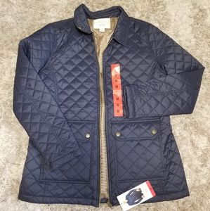 Weatherproof Vintage - womens medium jacket dark blue/plaid